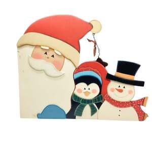 Large Christmas Wall Decor - Santa with Friends